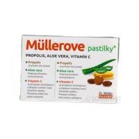 MÜLLEROVE pastilky PROPOLIS, ALOE VERA, VITAMÍN C 24 ks