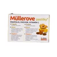 MÜLLEROVE pastilky PROPOLIS, ZÁZVOR, VITAMÍN C 24 ks