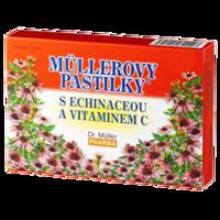 MÜLLEROVE PASTILKY s echinaceou a vitamínom C 24 kusov