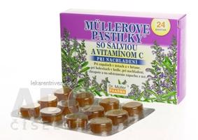 MÜLLEROVE PASTILKY ŠALVIA A VITAMÍN C 1x24 ks