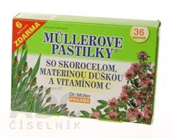 MÜLLEROVE PASTILKY SO SKOR. MAT. DÚŠKOU A VIT. C (pri kašli) 30+6 zadarmo (36 ks)