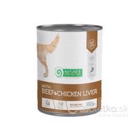 Natures P Konzerva dog adult Beaf&Chicken liver 800g