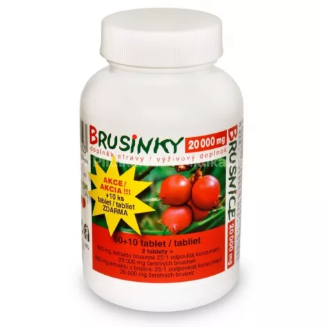 NATURVITA BRUSNICE 20 000 mg 60+10 tbl