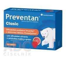 Neuraxpharm Preventan Clasic tbl príchuť malina a grep, 1x30 ks