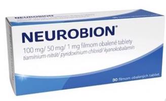 Neurobion 100 mg/50 mg/1 mg filmom obalené tablety tbl.flm. 30 x 100 mg/50 mg/1 mg