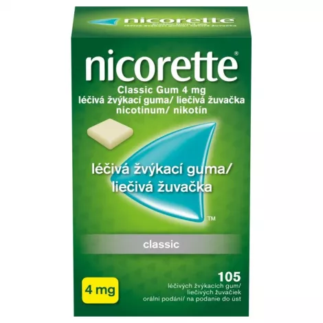 Nicorette Classic Gum 4 mg gum.med.105 x 4 mg