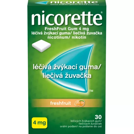 Nicorette Freshfruit Gum 4 mg gum.med.30 x 4 mg