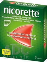 Nicorette invisipatch 15 mg/16 h transder. náplasť emp tdm (vre.koextr.cykloolef.kopolymér) 1x7 ks