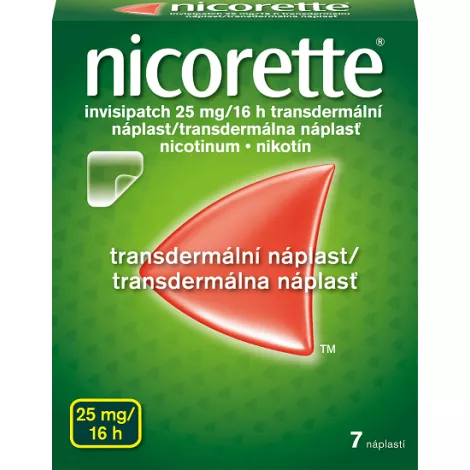 Nicorette invisipatch 25 mg/16h emp.tdm.7 náplastí