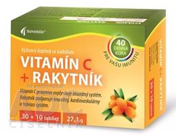 Noventis Vitamín C + Rakytník tbl 1x40 ks