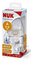 NUK FC+ FĽAŠA s kontrolou teploty 150 ml, silikónový cumlík M (0-6 mesiacov) 1x1 ks