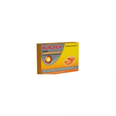 Nurofen Junior s pomarančovou príchuťou 100 mg 12 žuvacích kapsúl