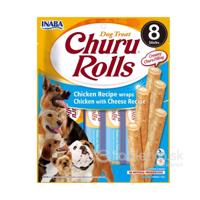 Pamlsok pre psov Inaba Churu Rolls, kura so syrom 8x12g