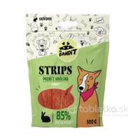 Pamlsok pre psov Mr. Bandit Strips králik 500g