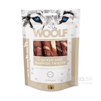 Pamlsok pre psov Woolf Chicken and Rawhide Twister 100g