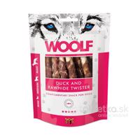 Pamlsok pre psov Woolf Duck & Rawhide Twister 100g