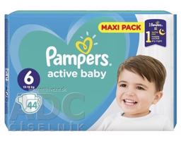 PAMPERS active baby Maxi Pack 6 ExtraLarge detské plienky (13-18 kg)(inov.18) 1x44 ks