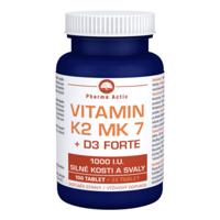 PHARMA ACTIV Vitamín K2 MK 7 + D3 forte 100 + 25 tabliet