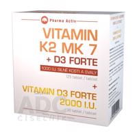 Pharma Activ Vitamín K2 MK 7 + D3 FORTE 1000 I.U.