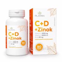PLATAN vitamín C 1000mg+D+zinok 90tbl