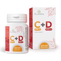 PLATAN vitamín C 1000mg+D3 2000IU 120 tabliet