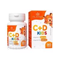 PLATAN Vitamín C + D KIDS 90tbl