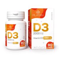 PLATAN Vitamín D3 2000 I.U. 90 tabliet