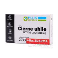 PLUS LEKÁREŇ Čierne uhlie 350mg 24 tabliet