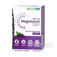 PLUS LEKÁREŇ Magnézium 400mg+B komplex+vitamín C s príchuťou čiernych ríbezlí 20 vrecúšok