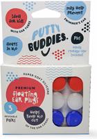 Putty Buddies - 3 páry Plávajúce silikónové štuple do uší Farba: Modrá / Biela / Červená Plávajúce silikónové štuple do uší