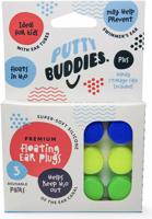 Putty Buddies - 3 páry Plávajúce silikónové štuple do uší Farba: Zelená / Žltá / Modrá Plávajúce silikónové štuple do uší