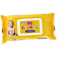 QUEEN Hygienické utierky baby wipes s vitamínom E 80 kusov