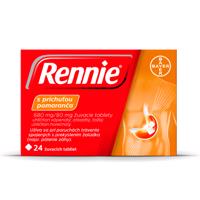 RENNIE S príchuťou pomaranča 
680 mg/80 mg 24 tabliet