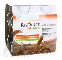 RESOURCE 2,0+ Fibre Čokoládová príchuť sol 4x200 ml (800 ml)