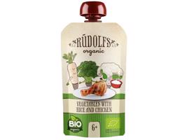 Rudolfs BIO vrecko Zelenina, ryža, kuracie mäso 110 g od 6 mesiacov