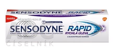 SENSODYNE RAPID zubná pasta 1x75 ml