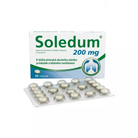 Soledum 200 mg mäkké gastrorezistentné kapsuly 20 cps