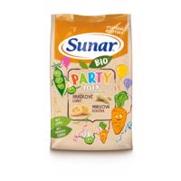 SUNAR Bio party mix hráškové a mrkvové detské chrumky 45 g