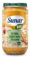 Sunar BIO príkrm ZELENINA, Kuracie MÄSO, CESTOVINY (od ukonč. 12. mesiaca) 1x235 g