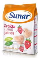 Sunar Detský snack Srdiečka s príchuťou jahoda (od ukonč. 12. mesiaca) 1x50 g