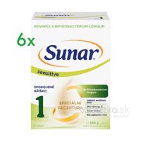 Sunar Sensitive 1 počiatočná mliečna výživa od narodenia 6x500g