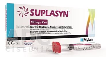 SUPLASYN sterilný roztok hyaluronátu sodného 20 mg/2 ml 1x2 ml