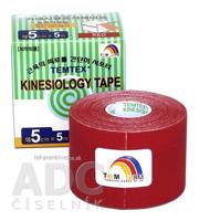 TEMTEX KINESOLOGY TAPE tejpovacia páska, 5 cm x 5 m, červená 1x1 ks