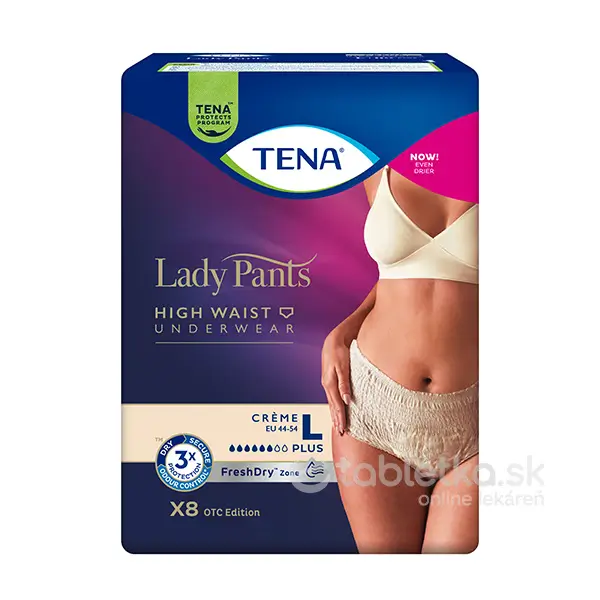 TENA Lady Pants Creme M – naťahovacie inkontinenčné nohavičky, krémové 9 ks