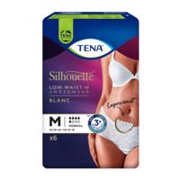 TENA Silhouette normal low waist blanc M dámske naťahovacie inkontinenčné nohavičky 6 ks