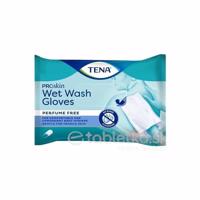 TENA vlhčené rukavice na umývanie Wet Wash Gloves, neparfumované 8ks