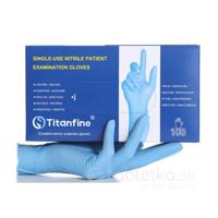 Titanfine Nitrilové vyšetrovacie rukavice veľkosť L, bez púdru 100ks