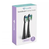 TRUELIFE Sonicbrush k-series heads standard black náhradné hlavice pre sonickú zubnú kefku 2 ks