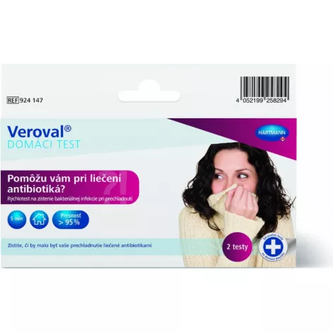 Veroval "Pomôžu vám pri liečení antibiotiká?" test 1 ks