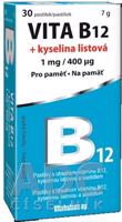 Vitabalans B12 + kyselina listová 1 mg/400mcg 30 pastiliek